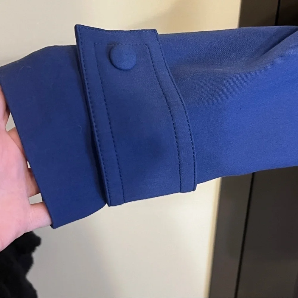 NWT EXPRESS Blue Cropped Collared Jacket Extra Small - Picture 4 of 9